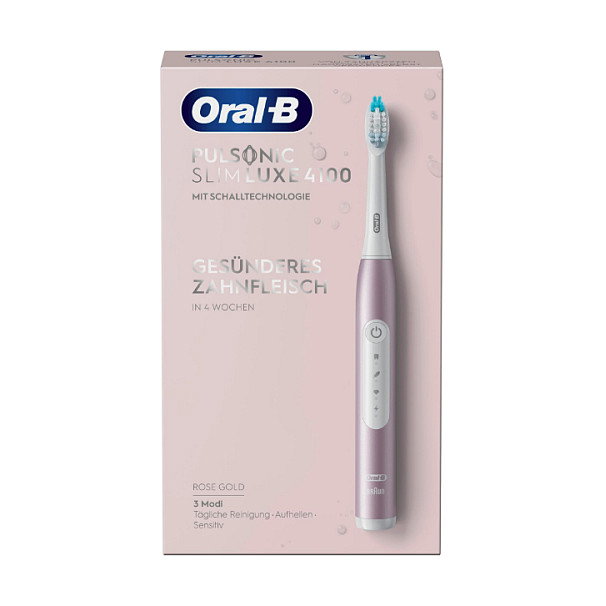 Oral-B Pulsonic Slim Luxe 4100 Rosegold, Cepillo Dental Sónico, 3 Modos de Cepillado