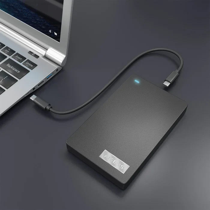Aisens ASE-2541B Caja Externa para Disco Duro 2.5 SATA a USB-C USB 3.1 Gen 1, Negra