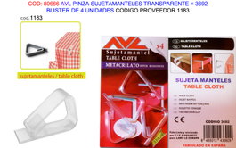AVL FINSTOCK Perchas Transparentes con Pinzas Sujetateles Pack de 4