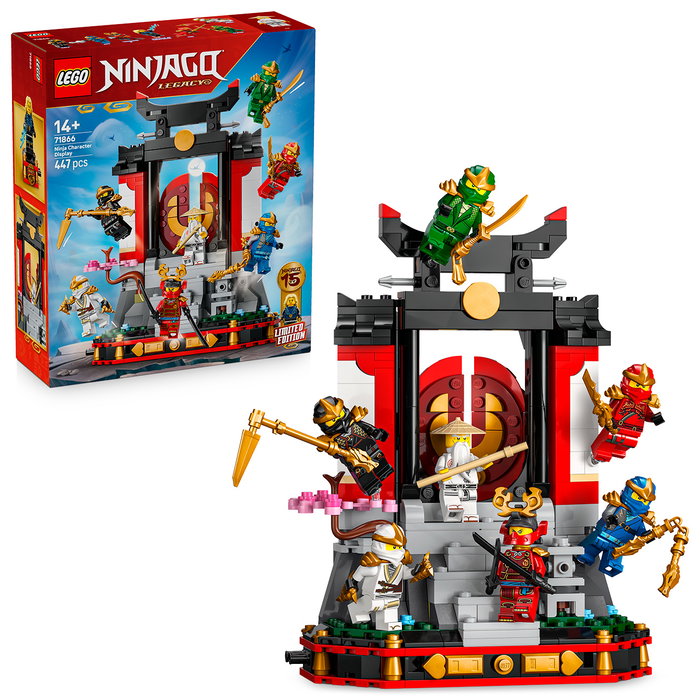 LEGO 71866 Exposición de Personajes Ninja 15 Aniversario Set de Construcción con 8 Minifiguras para Niños y Fans de +14 Años LEGO 71866 Exposición de Personajes Ninja 15 Aniversario Set de Construcción con 8 Minifiguras para Niños y Fans de +14 Años