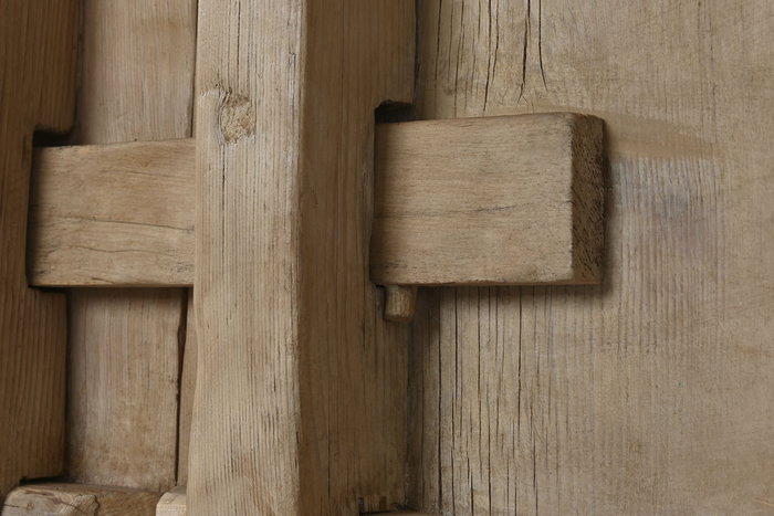 DKD Home Decor Aparador Antik china top Natural 4 Puertas Olmo Macizo 230 x 96 x 48 cm