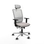 PIQUERAS Y CRESPO Silla de oficina Haches en Blanco con Mecanismo Sincro/Traslack