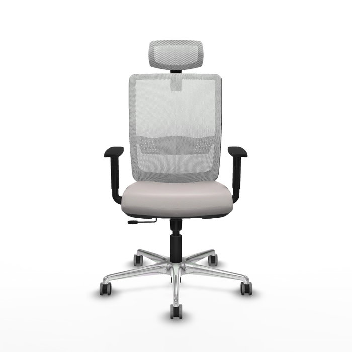 PIQUERAS Y CRESPO Silla de oficina Haches en Blanco con Mecanismo Sincro/Traslack