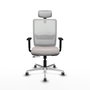 PIQUERAS Y CRESPO Silla de oficina Haches en Blanco con Mecanismo Sincro/Traslack
