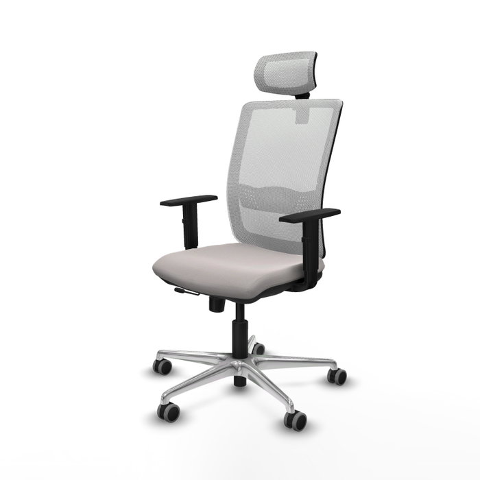 PIQUERAS Y CRESPO Silla de oficina Haches en Blanco con Mecanismo Sincro/Traslack