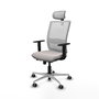 PIQUERAS Y CRESPO Silla de oficina Haches en Blanco con Mecanismo Sincro/Traslack