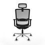 PIQUERAS Y CRESPO Silla de oficina Haches en Blanco con Mecanismo Sincro/Traslack