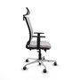 PIQUERAS Y CRESPO Silla de oficina Haches en Blanco con Mecanismo Sincro/Traslack