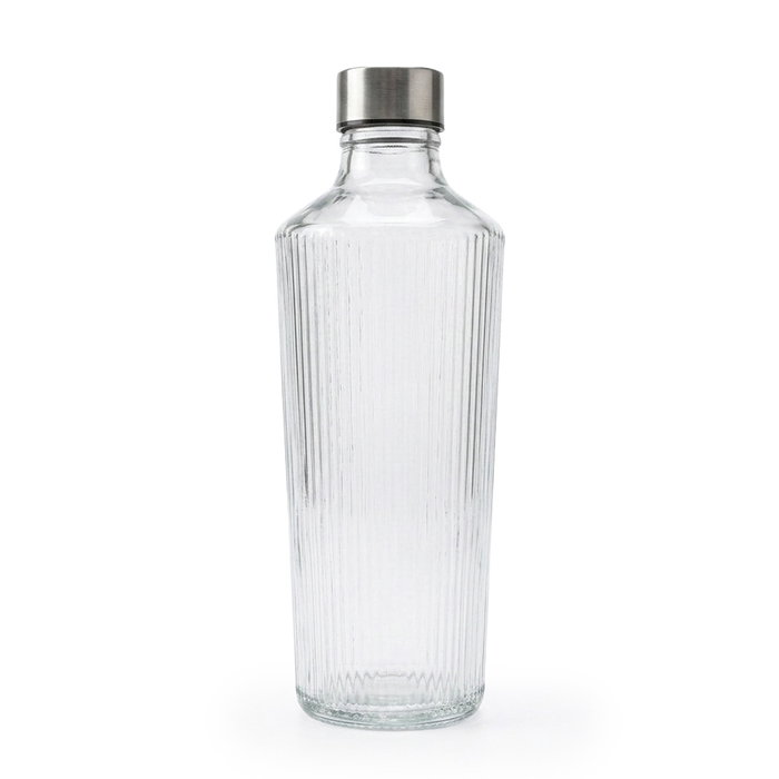 La Mediterranea Botella de Vidrio con Tapa de Acero 1000ml