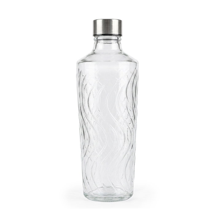 La Mediterranea Botella de Vidrio con Tapa de Acero 1000ml