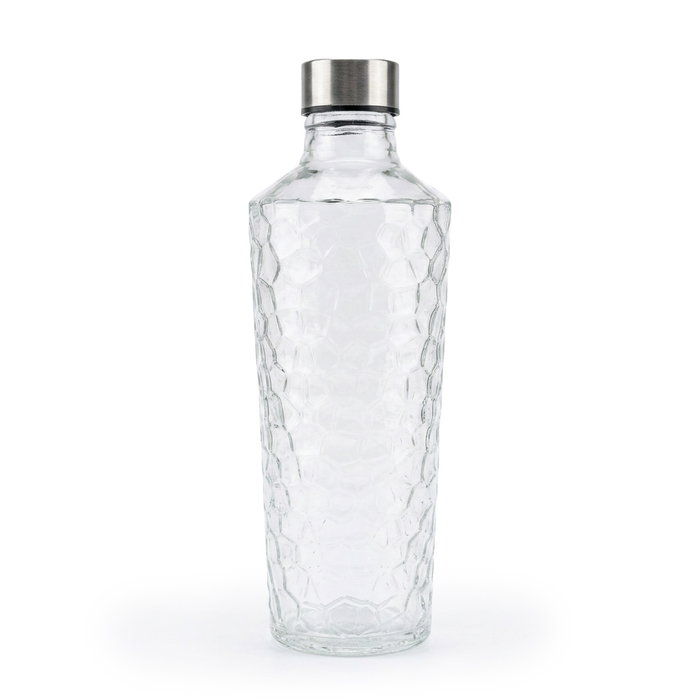 La Mediterranea Botella de Vidrio con Tapa de Acero 1000ml