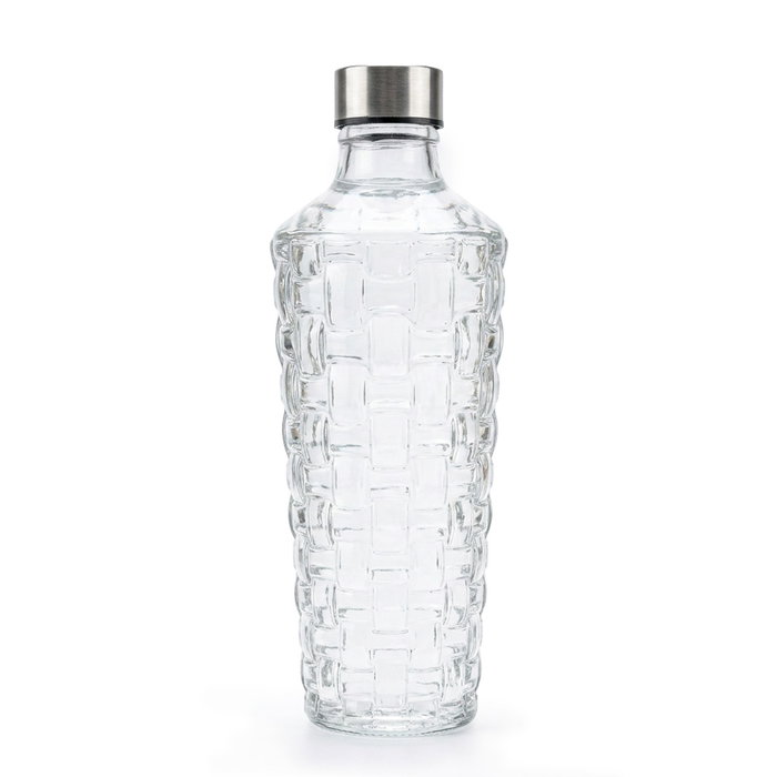La Mediterranea Botella de Vidrio con Tapa de Acero 1000ml