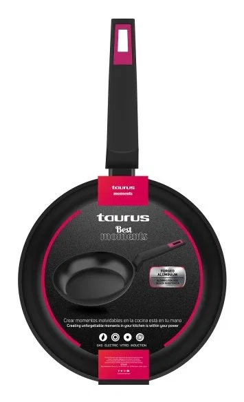 Taurus Sartén Best Moments 26 cm, Aluminio Forjado con Antiadherente Legend Force, Apta para Todo Tipo de Fuegos Incluida Inducción, Libre de PFOA