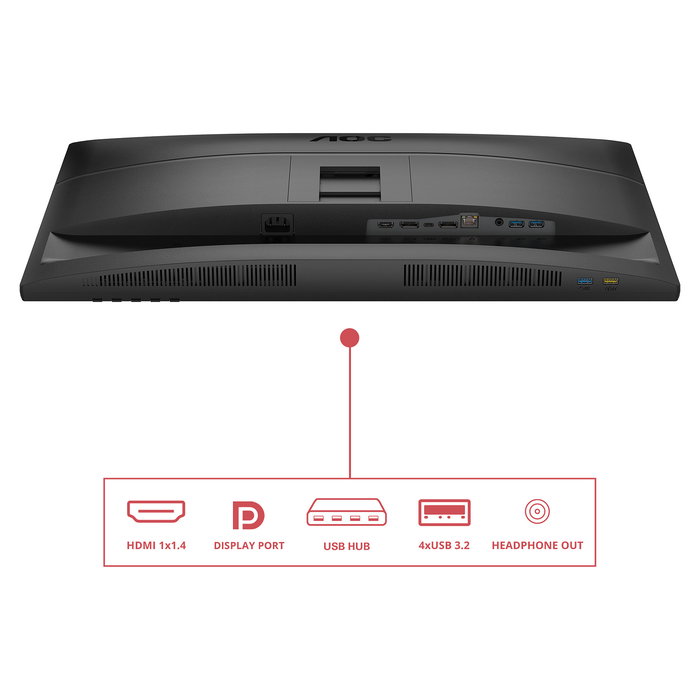 AOC Monitor 27E4CV 27" (68,6cm) 16:9 Full HD 1920x1080 IPS 120Hz HDMI DP USB-C Negro AOC Monitor 27E4CV 27" (68,6cm) 16:9 Full HD 1920x1080 IPS 120Hz HDMI DP USB-C Negro