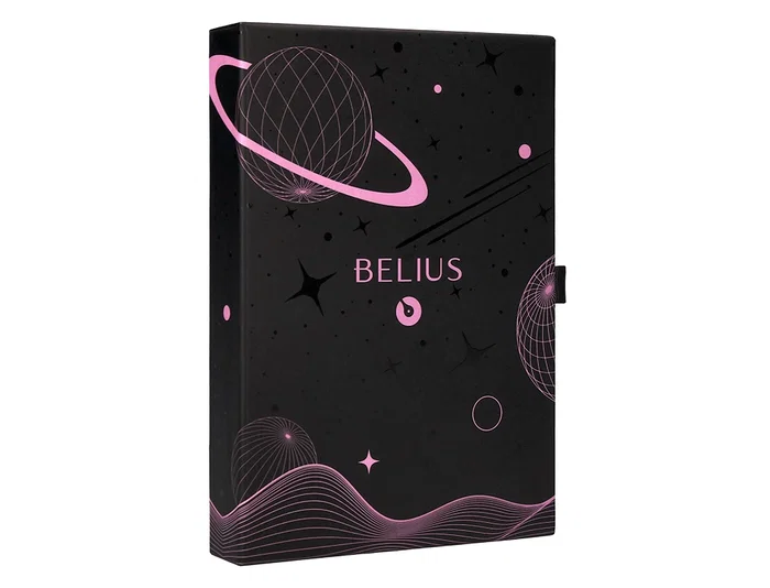 Belius Betaverse Pluma y funda similpiel rosa, tinta azul, caja de diseño M 130-148 caracteres