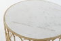DKD Home Decor Mesa de centro de hierro y mármol 87x87x51,5 cm Dorado y Blanco
