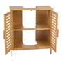 Andrea House - Armario bajo para lavabo de bambú, 60 cm de ancho x 30 cm de fondo x 62 cm de alto
