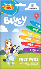 JOVI Estuche 6 rotuladores Bluey My First Felt Pens colores surtidos