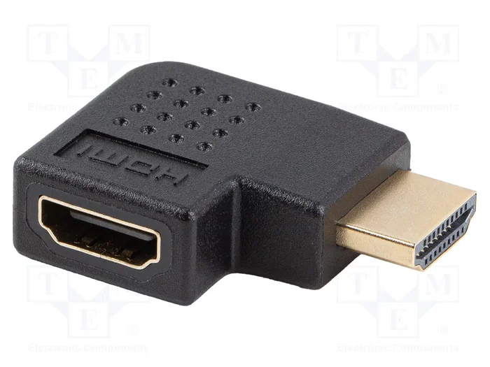 Lanberg AD-HDMI-06 Adaptador HDMI 4K Macho Angular - Hembra Recto Negro Lanberg AD-HDMI-06 Adaptador HDMI 4K Macho Angular - Hembra Recto Negro
