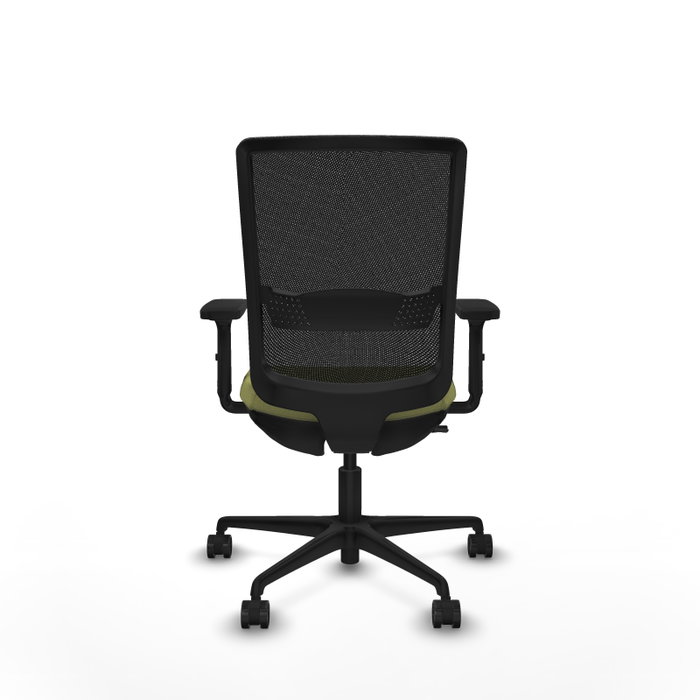 PIQUERAS Y CRESPO Silla de oficina Haches Verde oliva/Negro con mecanismo Sincro/Traslack y brazos 2D