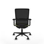 PIQUERAS Y CRESPO Silla de oficina Haches Verde oliva/Negro con mecanismo Sincro/Traslack y brazos 2D