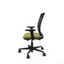 PIQUERAS Y CRESPO Silla de oficina Haches Verde oliva/Negro con mecanismo Sincro/Traslack y brazos 2D