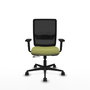 PIQUERAS Y CRESPO Silla de oficina Haches Verde oliva/Negro con mecanismo Sincro/Traslack y brazos 2D