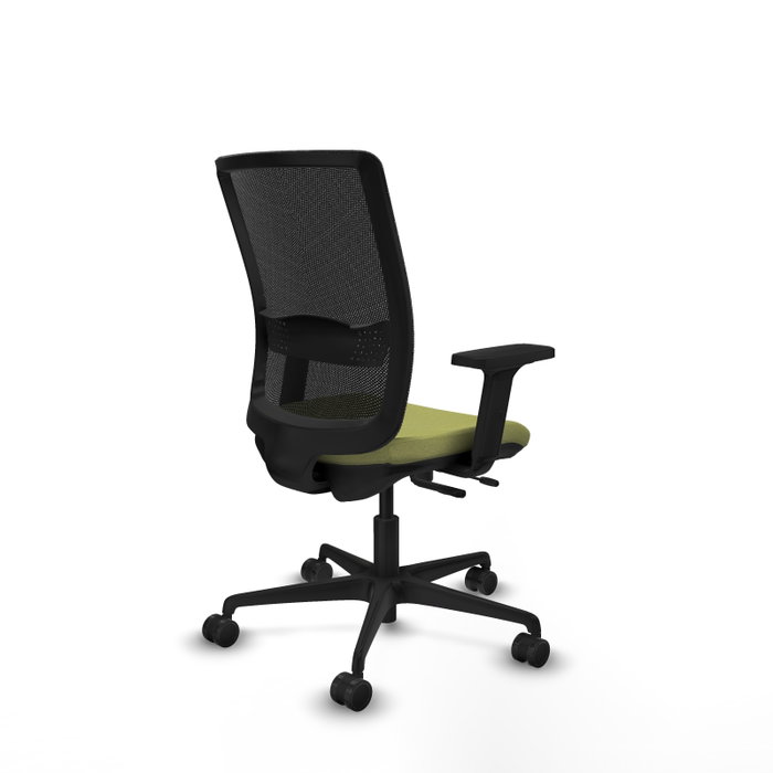 PIQUERAS Y CRESPO Silla de oficina Haches Verde oliva/Negro con mecanismo Sincro/Traslack y brazos 2D
