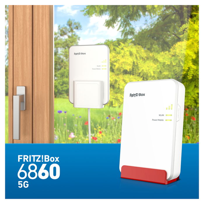 AVM Fritz!Box 6860 5G Router | Router Móvil 5G, Wi-Fi 6, Gigabit Ethernet, Blanco