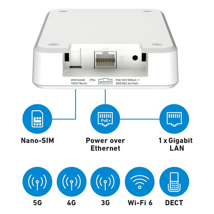 AVM Fritz!Box 6860 5G Router | Router Móvil 5G, Wi-Fi 6, Gigabit Ethernet, Blanco