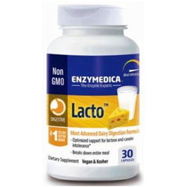 ENZYMEDICA Lacto 30 Cápsulas Vegetales Complemento Alimenticio con Enzimas