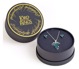 The Carat Shop Set de regalo de pendientes y collar Hoja de Lorien El Señor de los Anillos