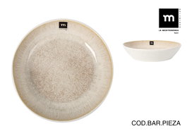 La Mediterranea Plato Hondo Calobra Crema Ø22 x 4.7 cm (18 Unidades)
