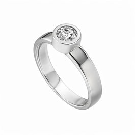 Diamonfire Anillo de Plata de Ley con Circonita Gris Talla 16