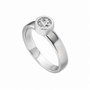 Diamonfire Anillo de Plata de Ley con Circonita Gris Talla 16