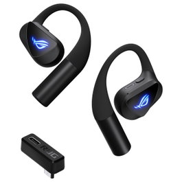 ASUS ROG Cetra Open Wireless - Auriculares Gaming True Wireless Stereo (TWS) con Bluetooth 6.0 y Conexión 2.4GHz, Diseño Abierto, Micrófono IA, RGB, 16h Autonomía - Negro