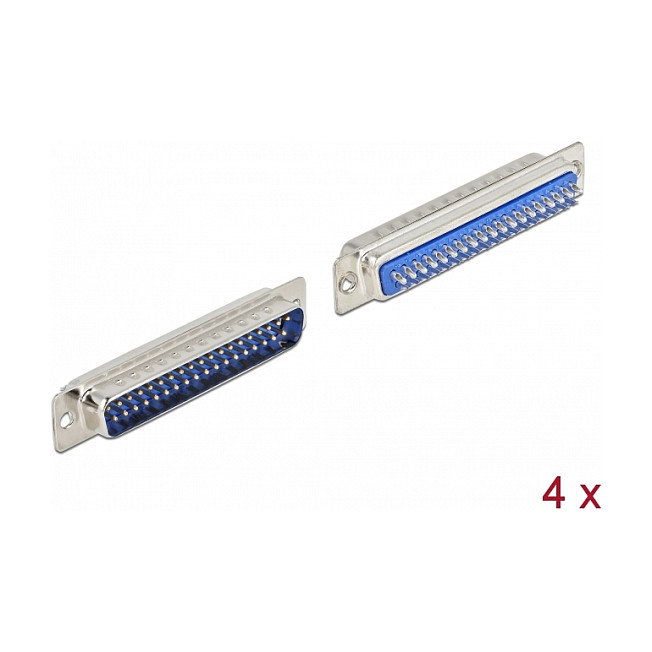 DeLOCK Conector D-Sub 37 Pin Macho para Soldar, 4 Piezas DeLOCK Conector D-Sub 37 Pin Macho para Soldar, 4 Piezas