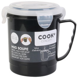 Cook Concept Taza Transporte Sopa 680 Ml Apta Microondas Colores Surtidos