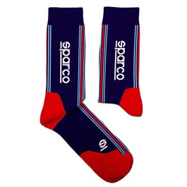 Sparco Calcetines Diseño Martini Racing Talla 41-46 Azul Marino/Rojo