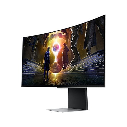 SAMSUNG LS34DG850SUXDU Monitor Gaming 34" (86.4cm) Curvo UltraWide Quad HD OLED 3440x1440 175Hz 0.03ms, G-SYNC, FreeSync Premium Pro, HDR10+, Altavoces, Plata
