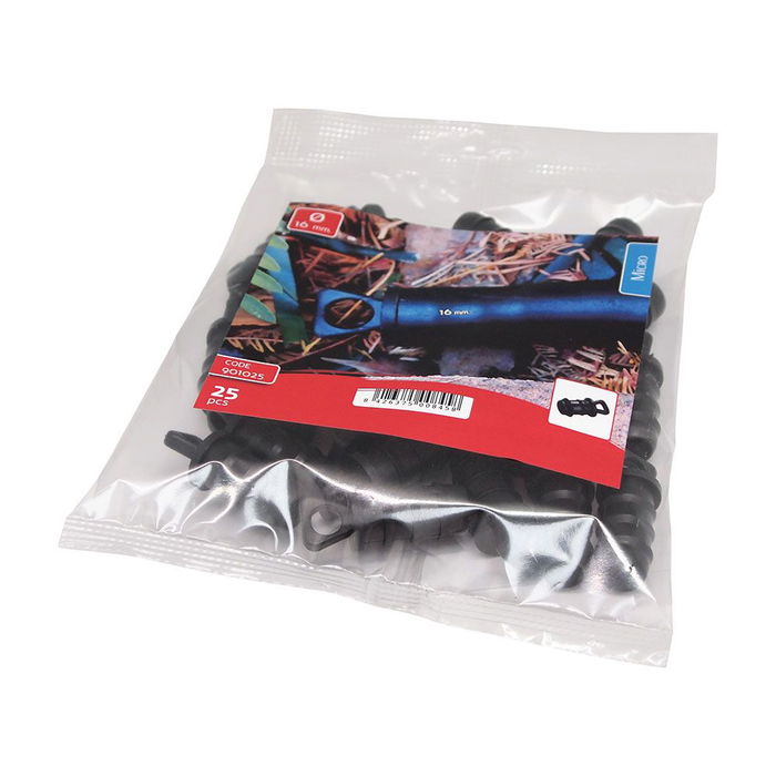 Aqua Control Tapones ø16 mm para Tubería, Cierre Final Polipropileno Anti UV, Negro, 25 Unidades