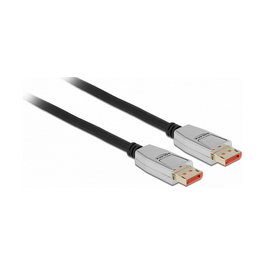 DeLOCK Cable DisplayPort 1.4 8K 60Hz 2m - 7680x4320 Pixeles, HDR, DSC 1.2, 32.4 Gbit/s, Conectores Macho, Negro