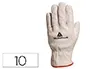 Deltaplus Guantes de Piel de Vacuno para Trabajo General, Alta Destreza y Protección Mecánica Reforzada, Talla 10