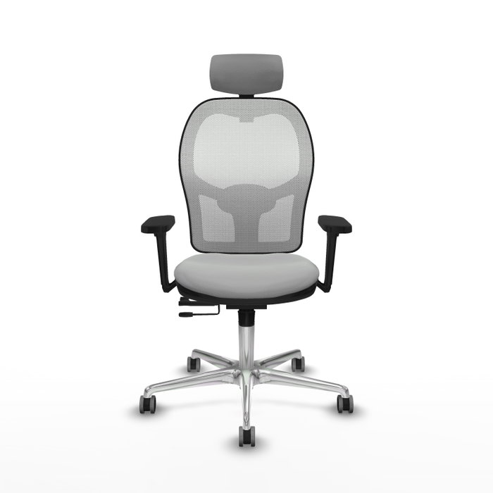 PIQUERAS Y CRESPO Silla de oficina Jorquera con mecanismo Sincro/Traslack, Gris claro y Blanco PIQUERAS Y CRESPO Silla de oficina Jorquera con mecanismo Sincro/Traslack, Gris claro y Blanco