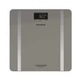 Taurus Inception Precission - Báscula de baño inteligente electrónica, mide peso, % grasa y agua corporal, LCD, vidrio templado gris, 180kg, 10 memorias