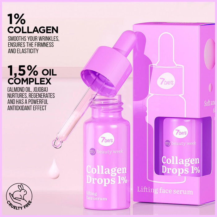 7DAYS COLLAGEN DROPS serum facial lifting efecto reafirmante hidratante 20 ml 7DAYS COLLAGEN DROPS serum facial lifting efecto reafirmante hidratante 20 ml