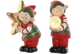 DKD Home Decor Figura Navidad Tradicional Verde Rojo 8 x 20 x 11 cm (6 Unidades)