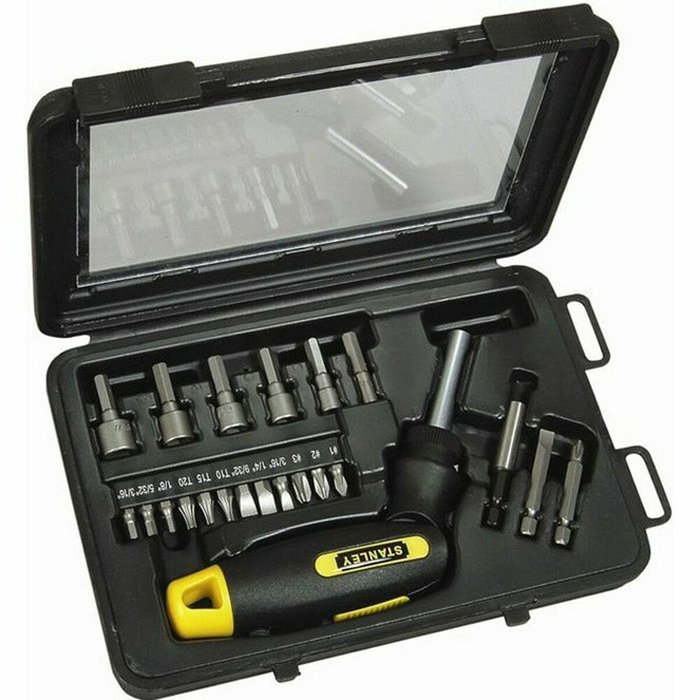 Stanley Destornillador portaherramientas trinquete articulado pistola - Caja 25 uds. Stanley Destornillador portaherramientas trinquete articulado pistola - Caja 25 uds.
