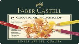 Lapices De Colores Faber-Castell Polychromos Estuche De Metal De 12
