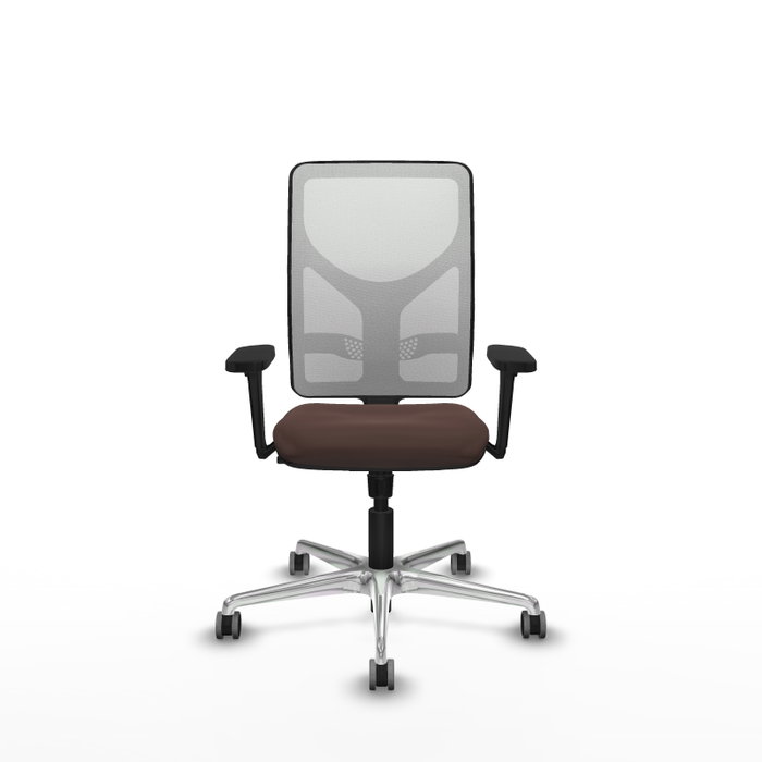 PIQUERAS Y CRESPO Silla de oficina Motilla con mecanismo Sincro, Marrón oscuro y Blanco PIQUERAS Y CRESPO Silla de oficina Motilla con mecanismo Sincro, Marrón oscuro y Blanco